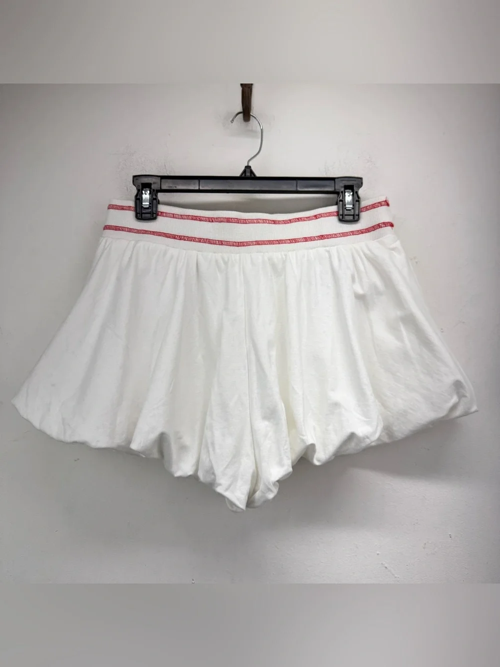 Peach Love California Sz Medium Women’s White Red USA Bow Star Top & Shorts Set